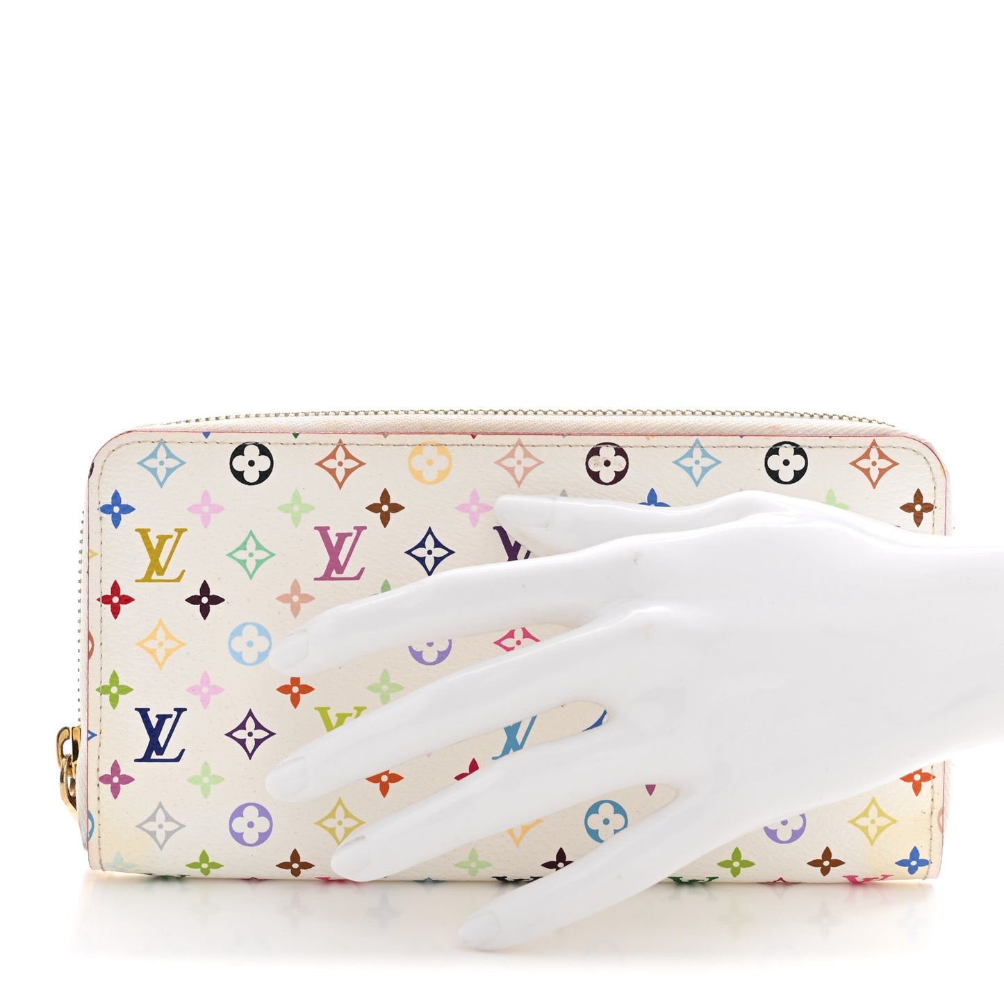 Monogram Multicolor Zippy Wallet White Litchi