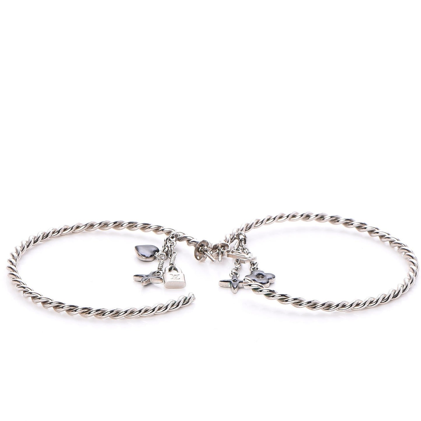Sweet Monogram Creole Hoop Earrings Silver