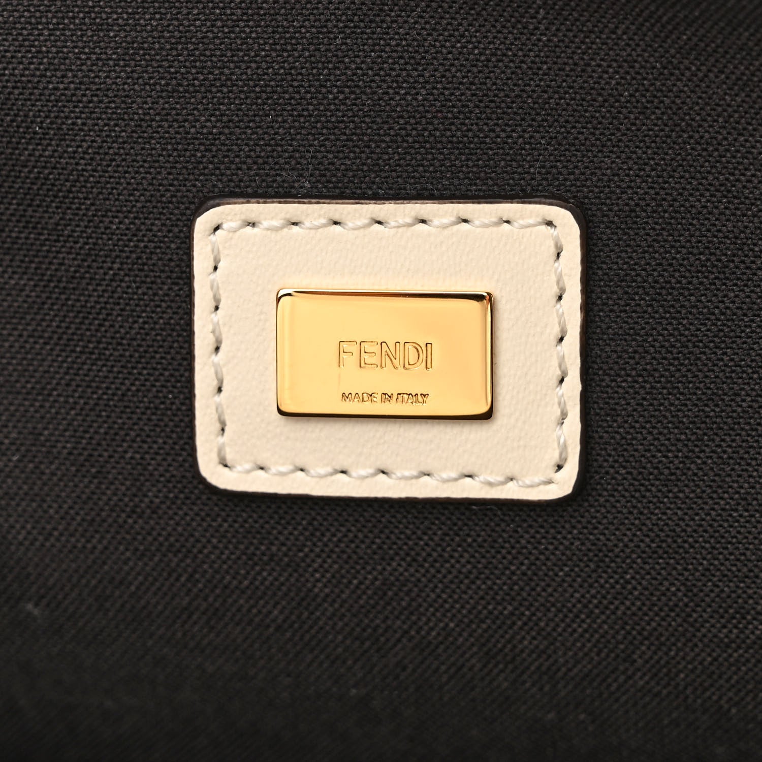 Fendi Vitello King Logo Embossed Large Flat Pouch White Ice 6 of 11