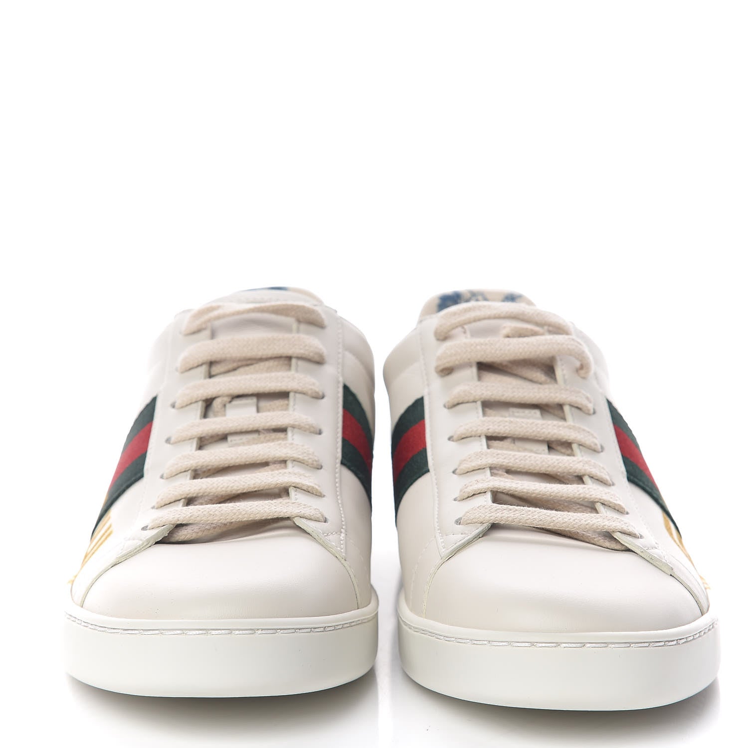 Gucci X SEGA Calfskin Ayers Web Guccy Womens Ace Sneakers 39 White 2 of 9
