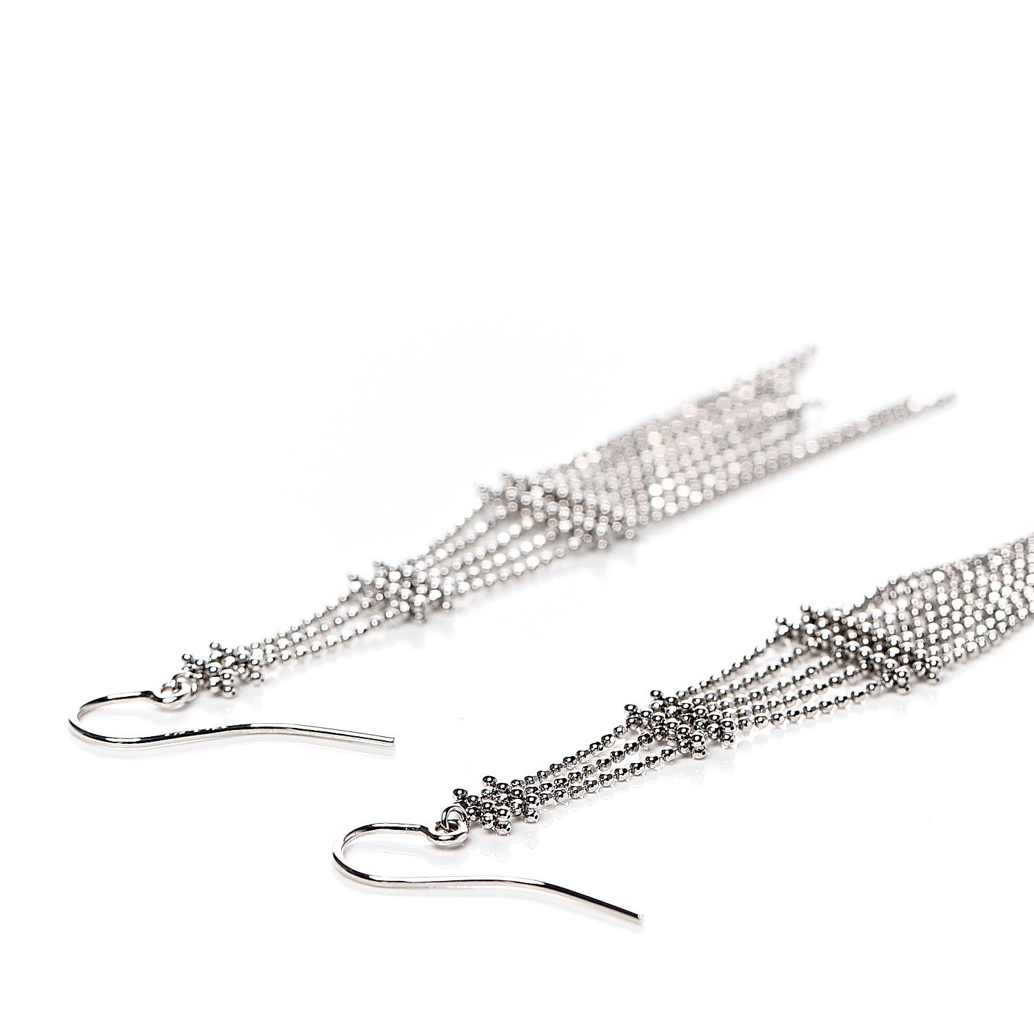Tiffany 18K White Gold Fringe Tower Earrings 3 of 5
