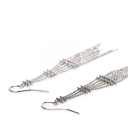 Tiffany 18K White Gold Fringe Tower Earrings 3 of 5