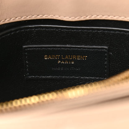 Saint Laurent Calfskin Y Quilted Monogram Small Loulou Chain Satchel Dark Beige 6 of 9