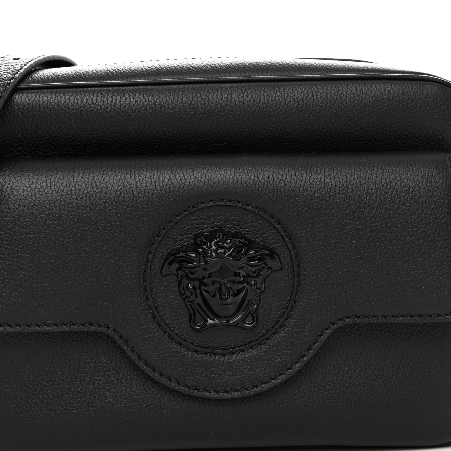 Versace Grained Calfskin Medusa Camera Bag Black 7 of 9