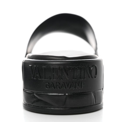 Valentino Garavani Rubber Atelier 03 Rose Edition 25/40mm Platform Slide Sandals 40 Black 5 of 7