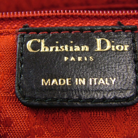Christian Dior Leather Medium Cannage Tote Black 10 of 12