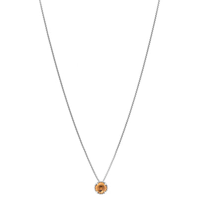 David Yurman Sterling Silver Citrine 8mm Petite Chatelaine Pendant Necklace 1 of 5