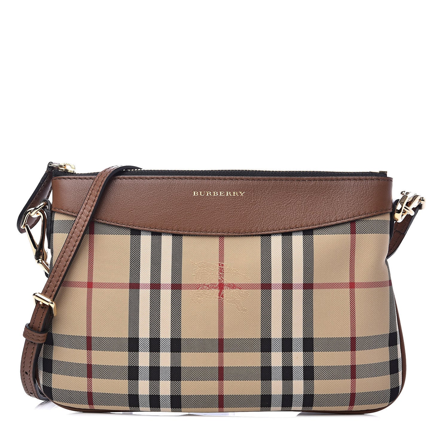 Horseferry Check Peyton Crossbody Clutch Bag Brown