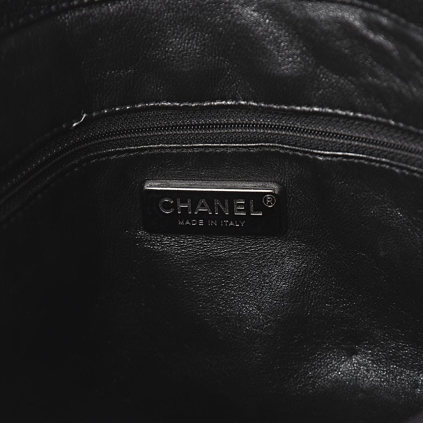 Deerskin Luxe Ligne North South Tote Black