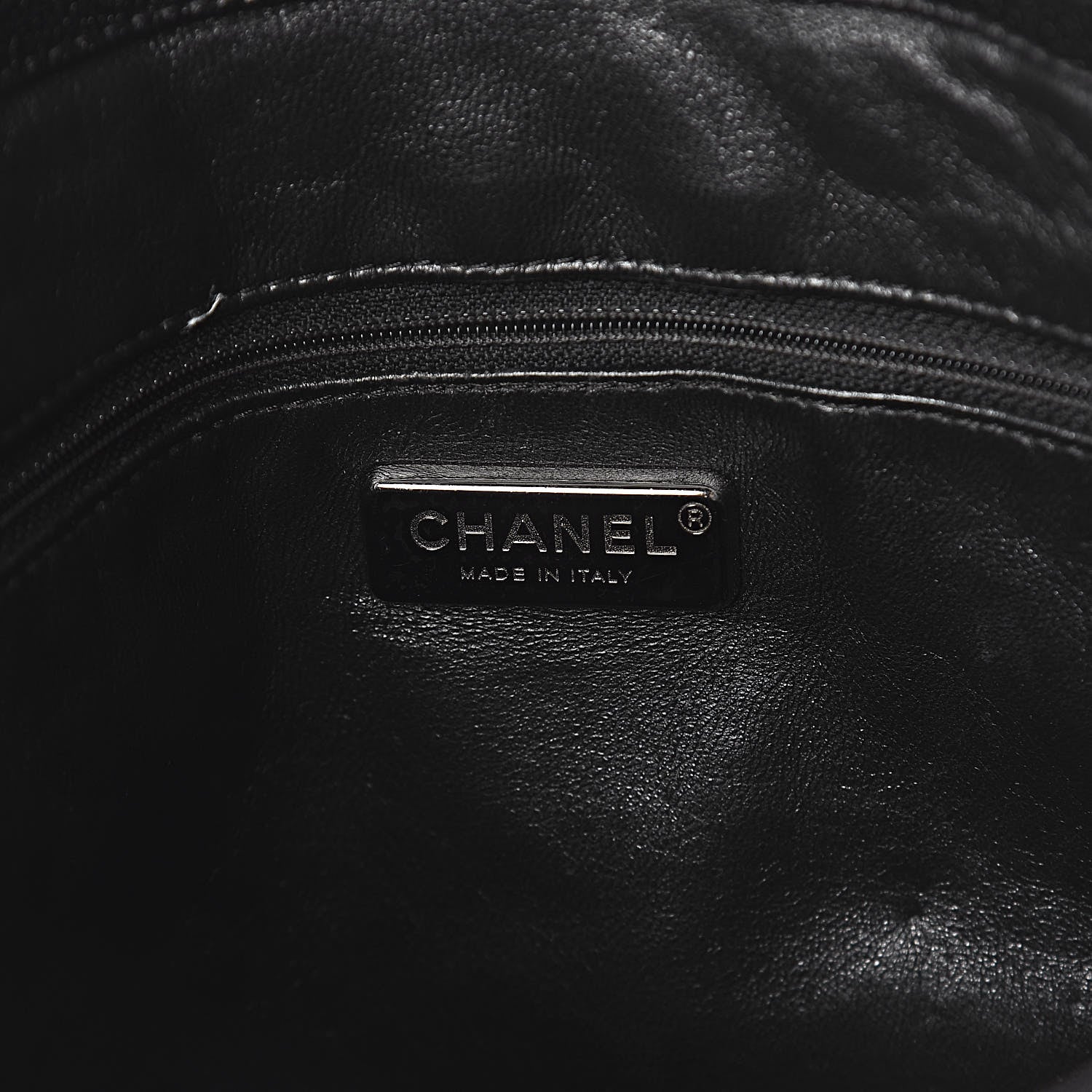 Chanel Deerskin Luxe Ligne North South Tote Black 6 of 10