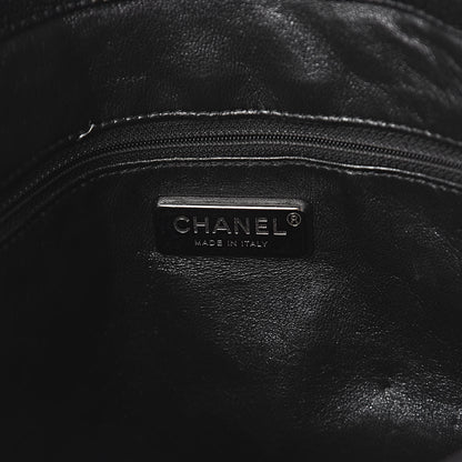 Chanel Deerskin Luxe Ligne North South Tote Black 6 of 10