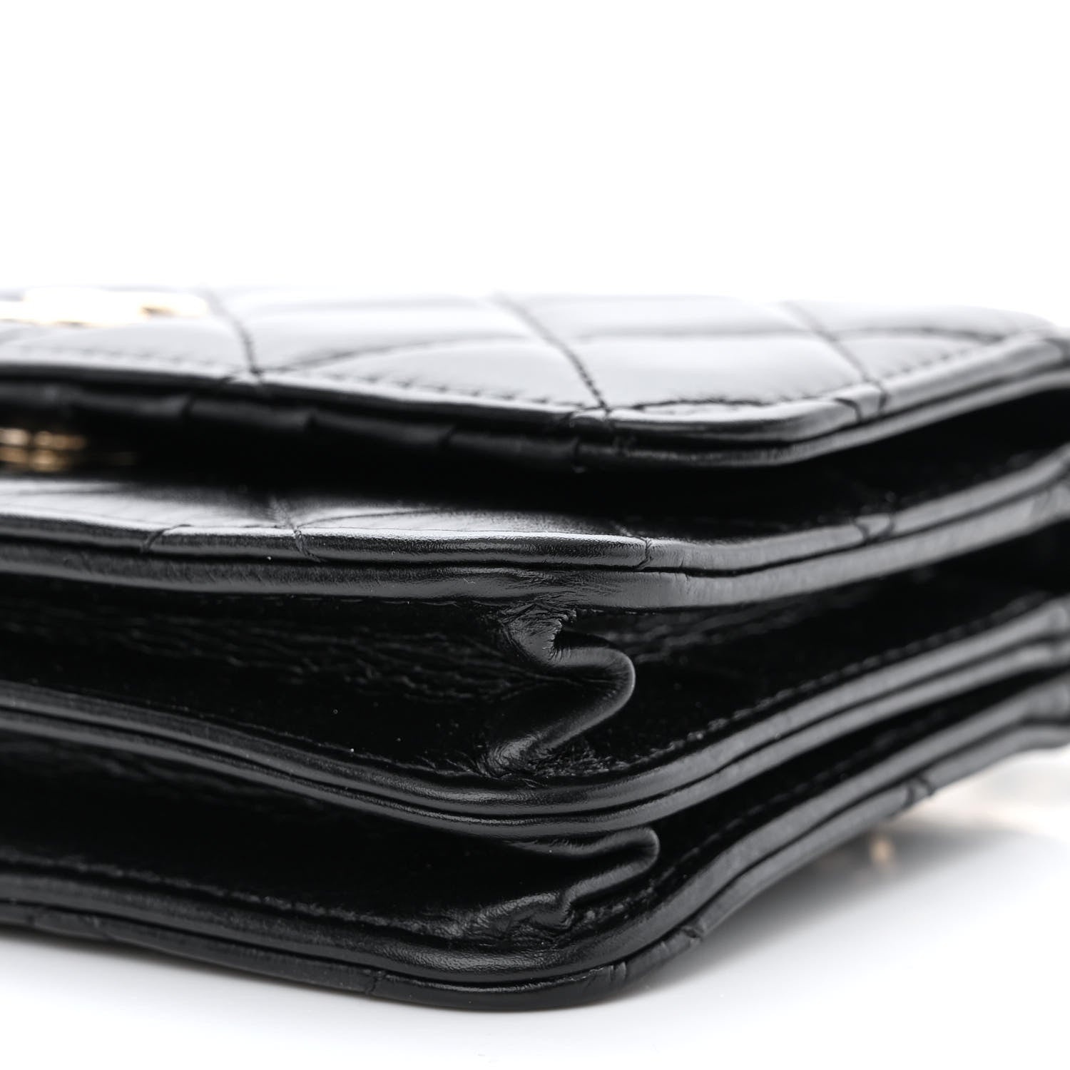 Chanel Calfskin Quilted Mini Maxi Pearls Wallet On Chain WOC Black 10 of 11