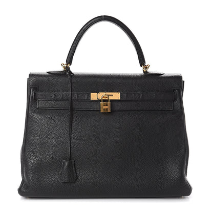 Hermes Togo Kelly Retourne 35 Black 1 of 34