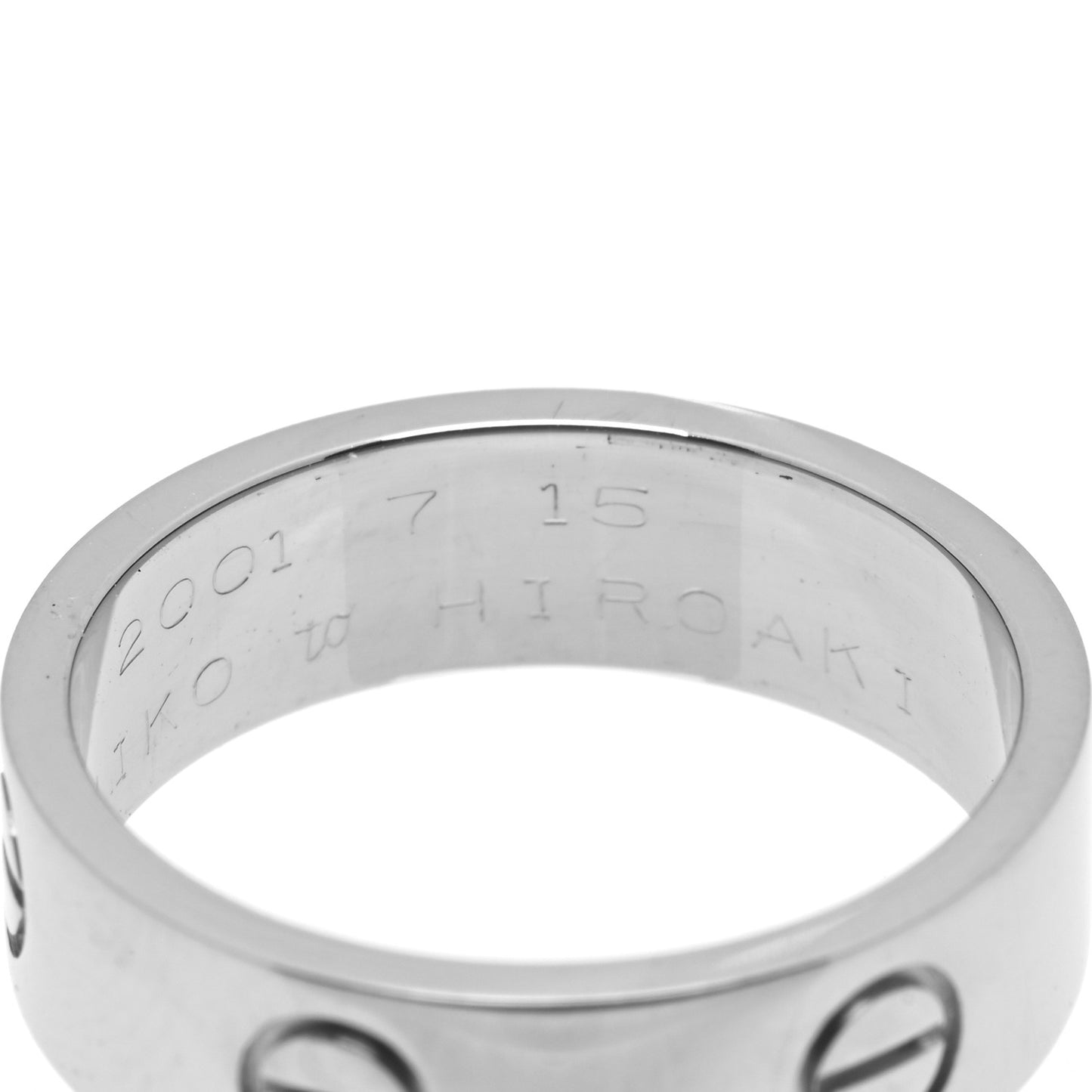 18K White Gold 6mm LOVE Ring 58 8.25