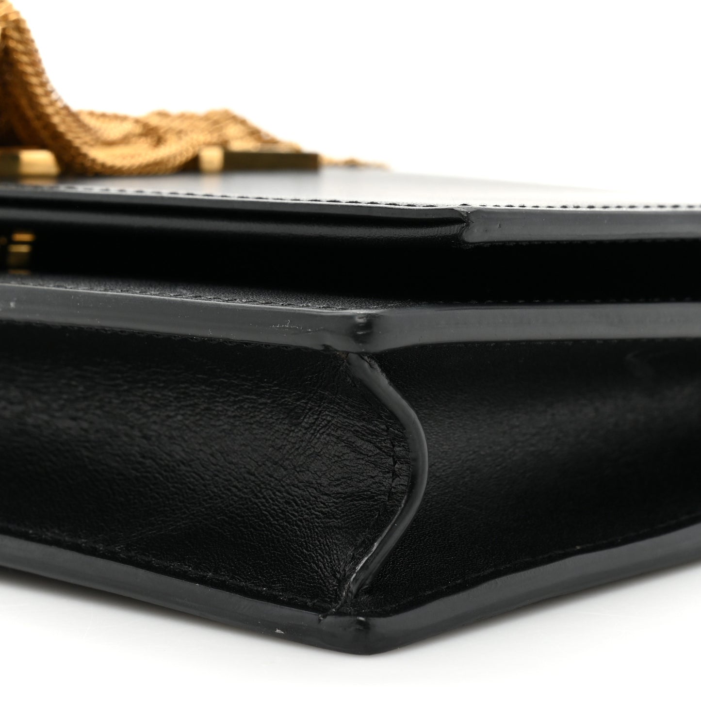 Smooth Calfskin Medium Classic Monogram Kate Tassel Satchel Black