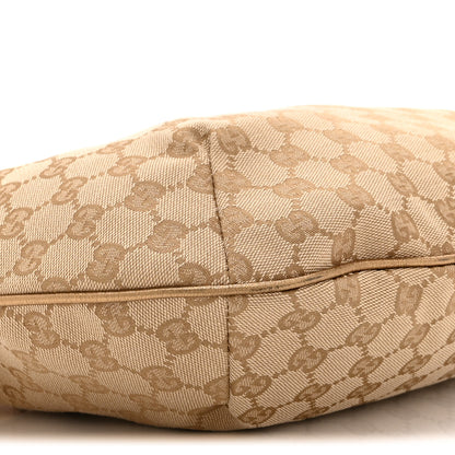 Gucci Monogram Web Medium Half Moon Hobo Gold Pink 9 of 10