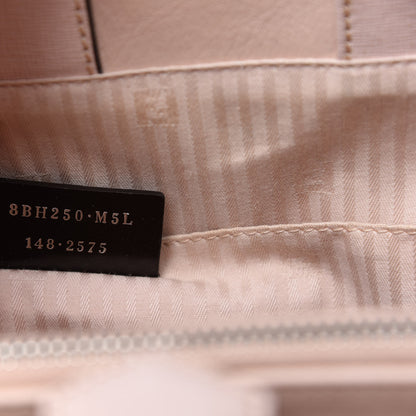 Fendi Vitello Elite Colorblock Regular 2Jours Tote Rosa Plaster Orzo Papavero 9 of 9