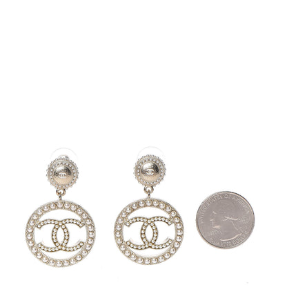 Chanel Pearl CC Drop Earrings Light Gold 2 of 4