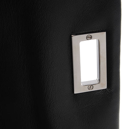 Chanel Glazed Crackled Calfskin Studded Mademoiselle Flap Black 6 of 8