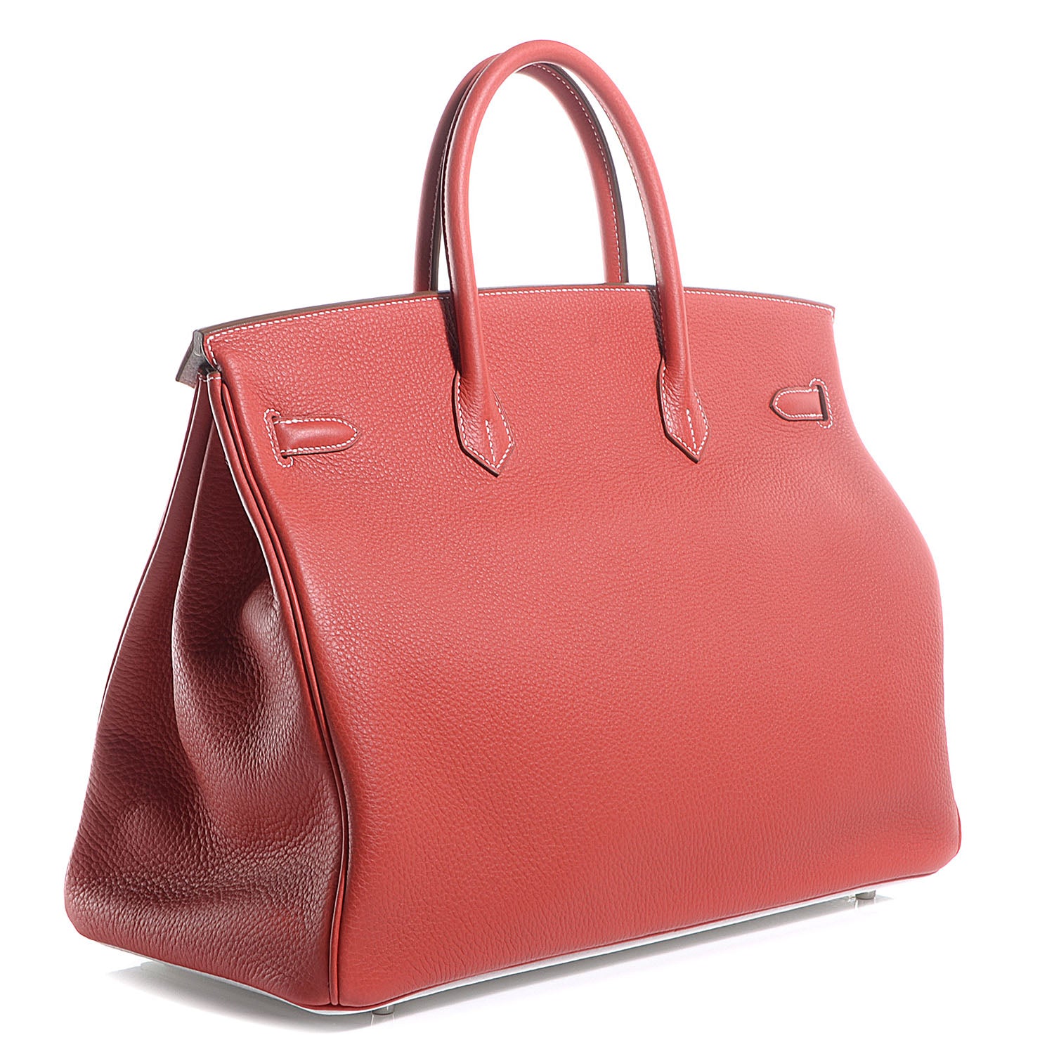 Hermes Togo Eclat Birkin 40 Sanguine and Blanc 13 of 23