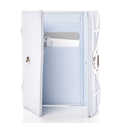 Christian Dior Grained Calfskin Cannage Diorama Elancee Wallet Sky Light 5 of 15