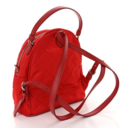 Prada Nylon Tessuto Impuntu Quilted Backpack Rosso 3 of 9