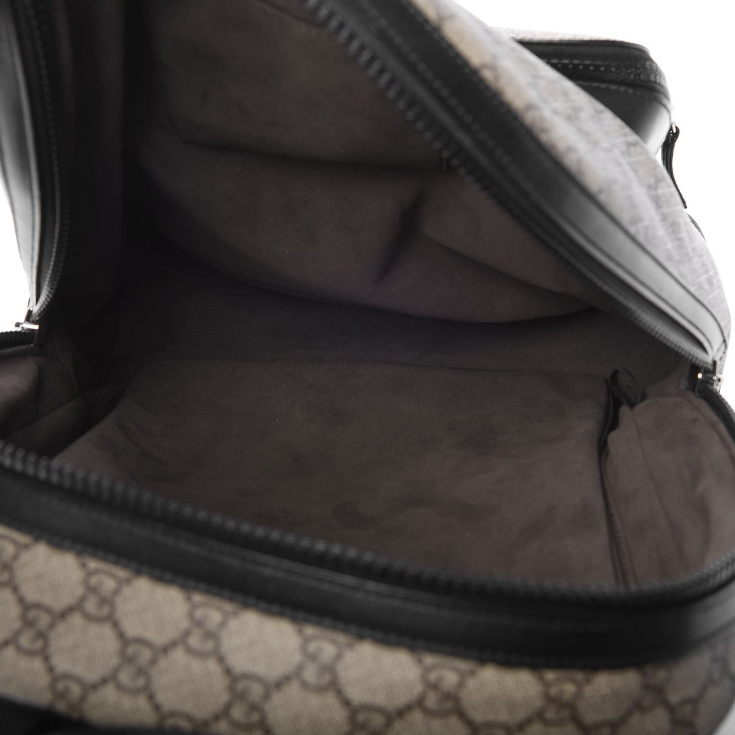 GG Supreme Monogram Medium Backpack Black