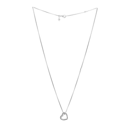David Yurman Sterling Silver Open Heart Cable Necklace 3 of 6