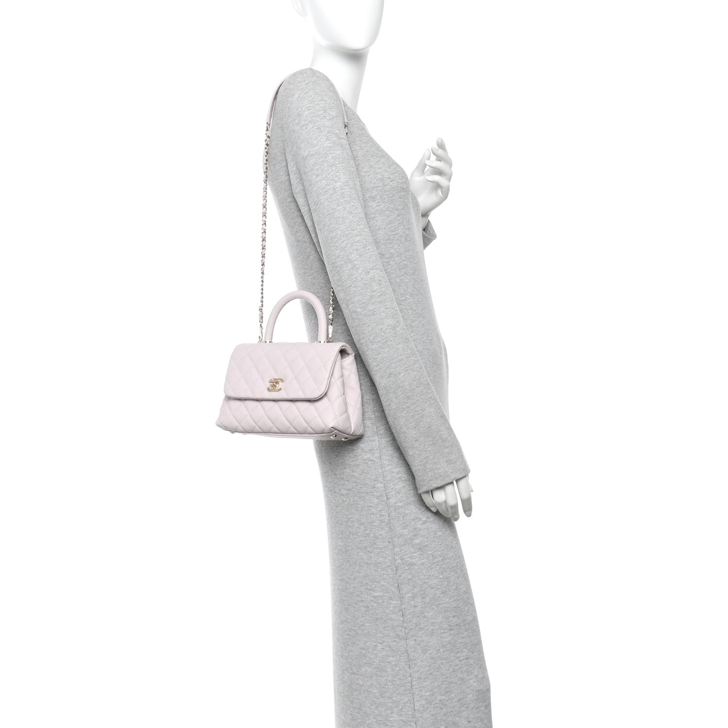 Chanel Caviar Quilted Mini Coco Handle Flap Lilac 2 of 11