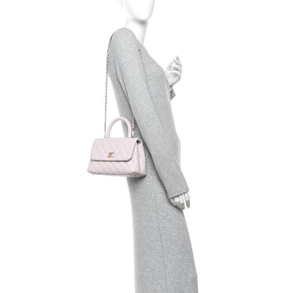 Chanel Caviar Quilted Mini Coco Handle Flap Lilac 2 of 11