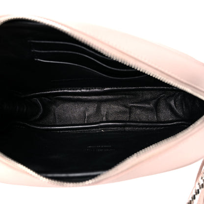 Saint Laurent Grain De Poudre Matelasse Monogram Mini Lou Camera Bag Marble Pink 5 of 11