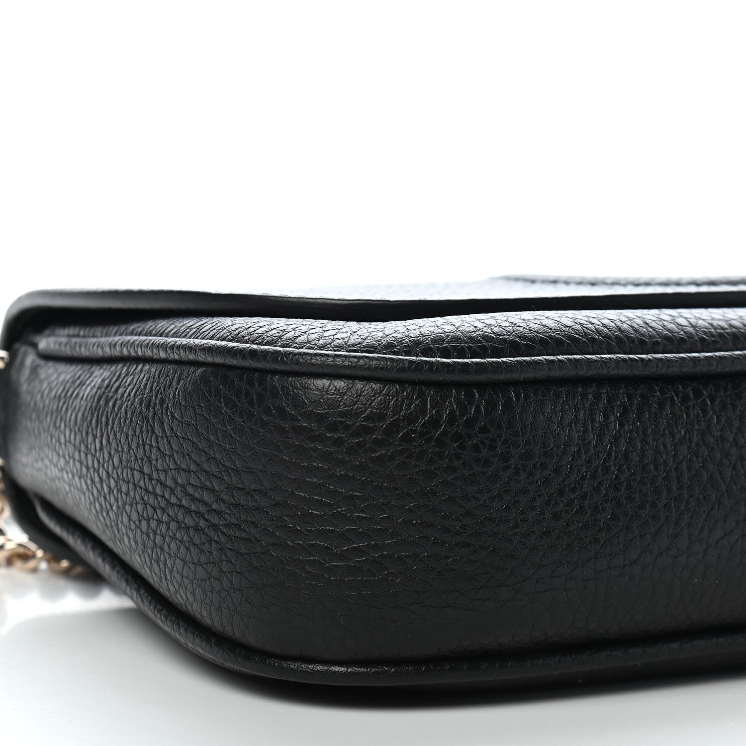 Gucci Pebbled Calfskin Medium Soho Flap Crossbody Black 8 of 9