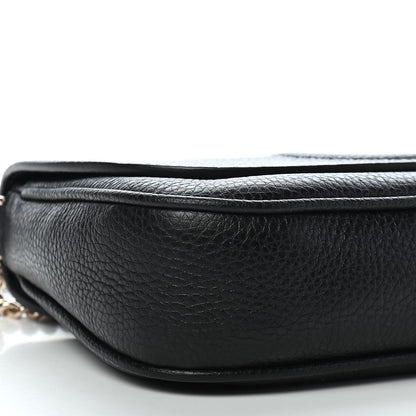 Gucci Pebbled Calfskin Medium Soho Flap Crossbody Black 8 of 9