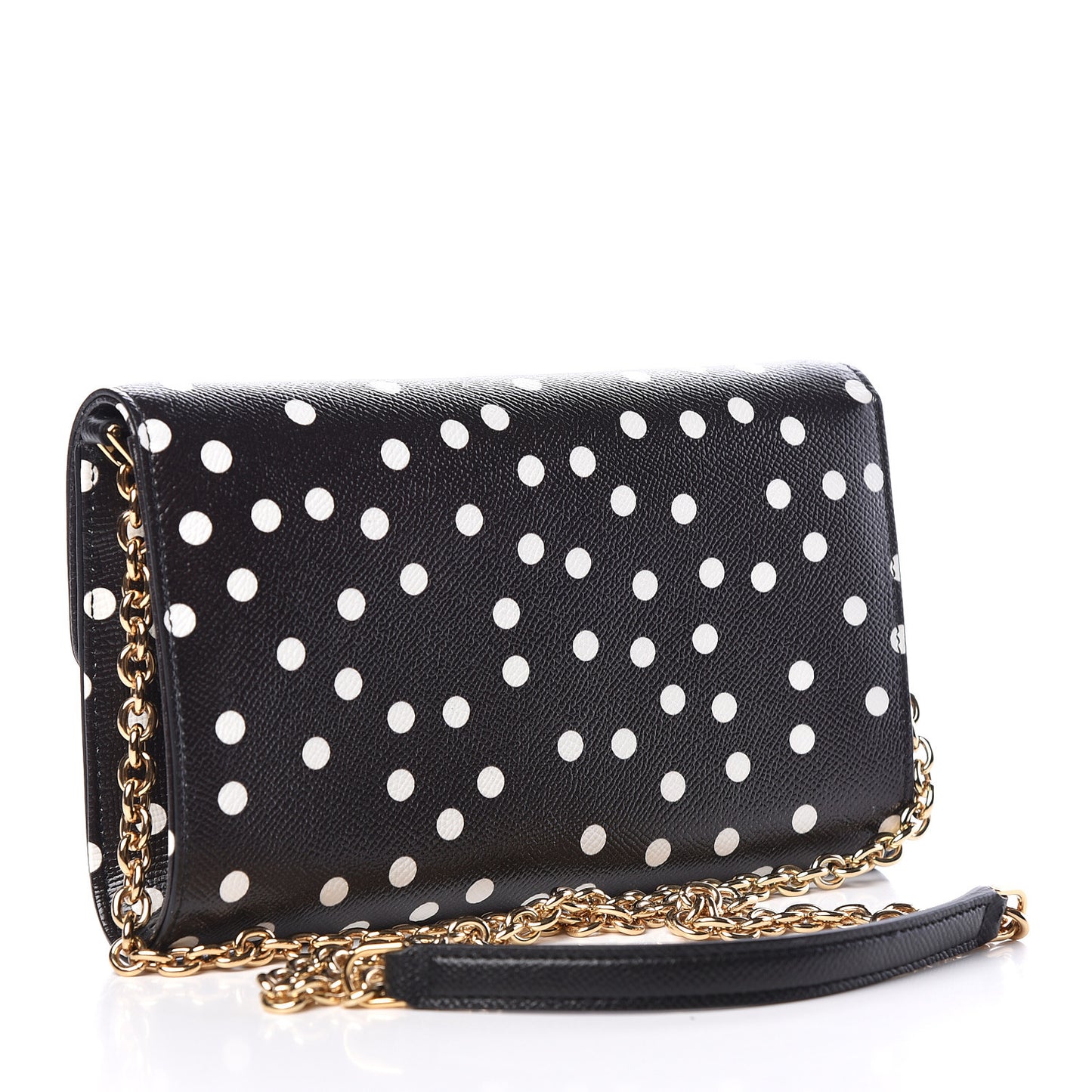 Dauphine Polka Dot Print Shoulder Bag Black