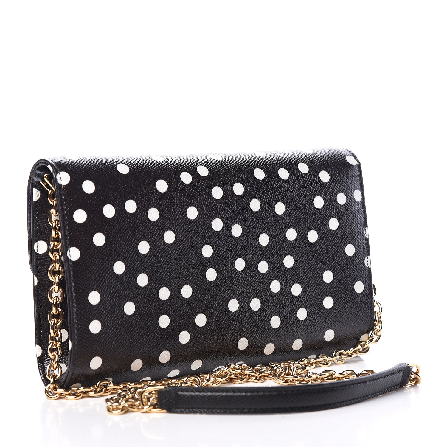 Dolce & Gabbana Dauphine Polka Dot Print Shoulder Bag Black 3 of 9