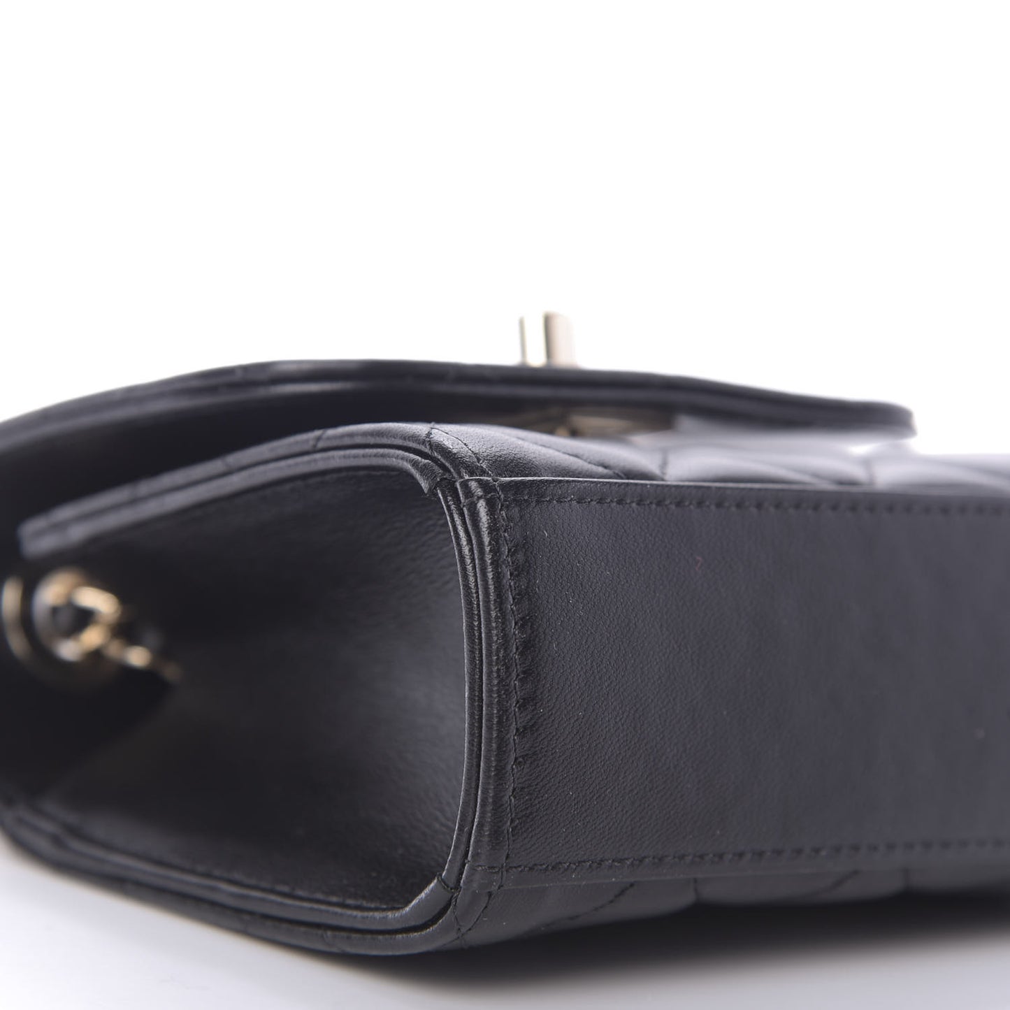 Lambskin Quilted Mini Trendy CC Chain Wallet Black