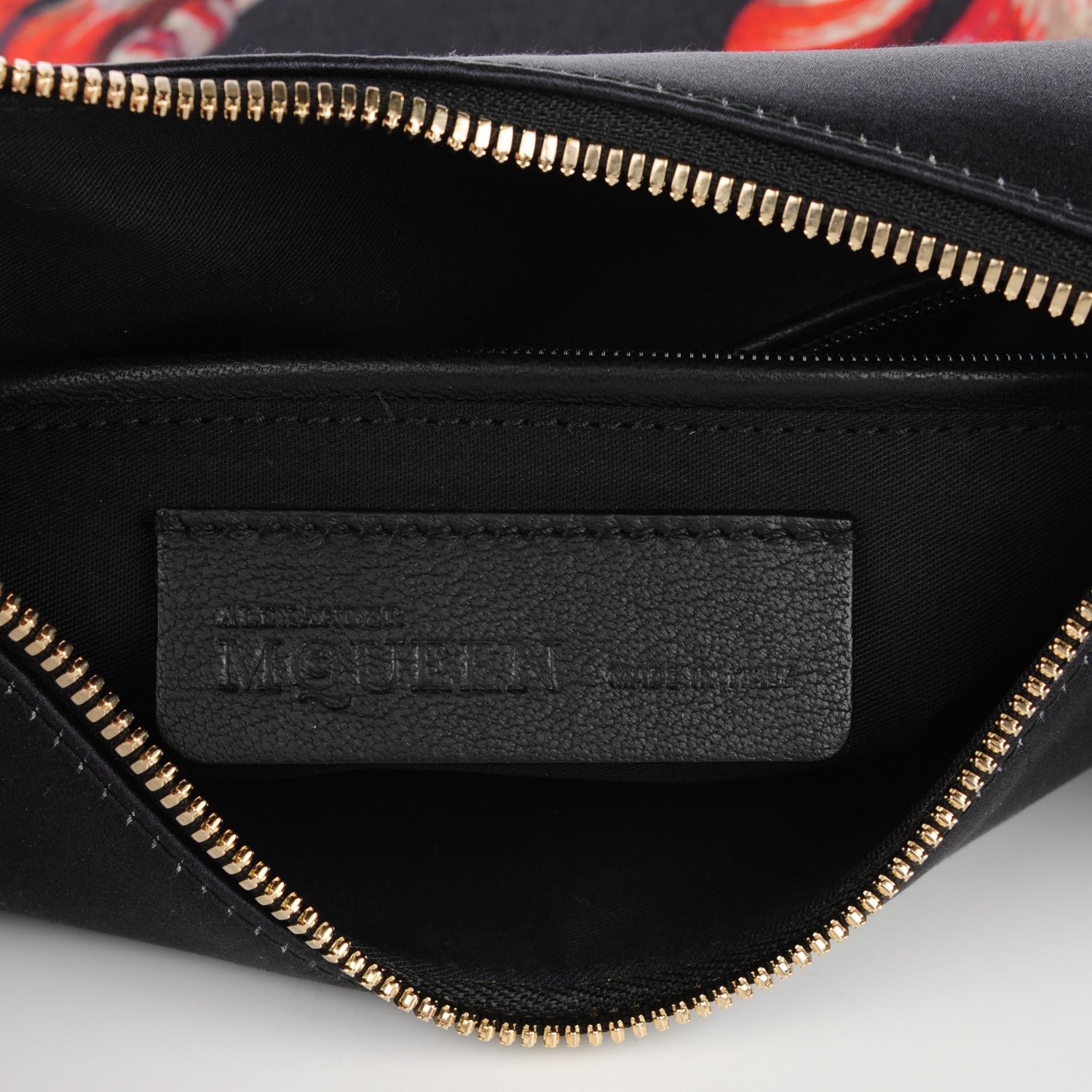 Alexander McQueen Silk Floral Print De Manta Clutch Midnight Blue 6 of 7
