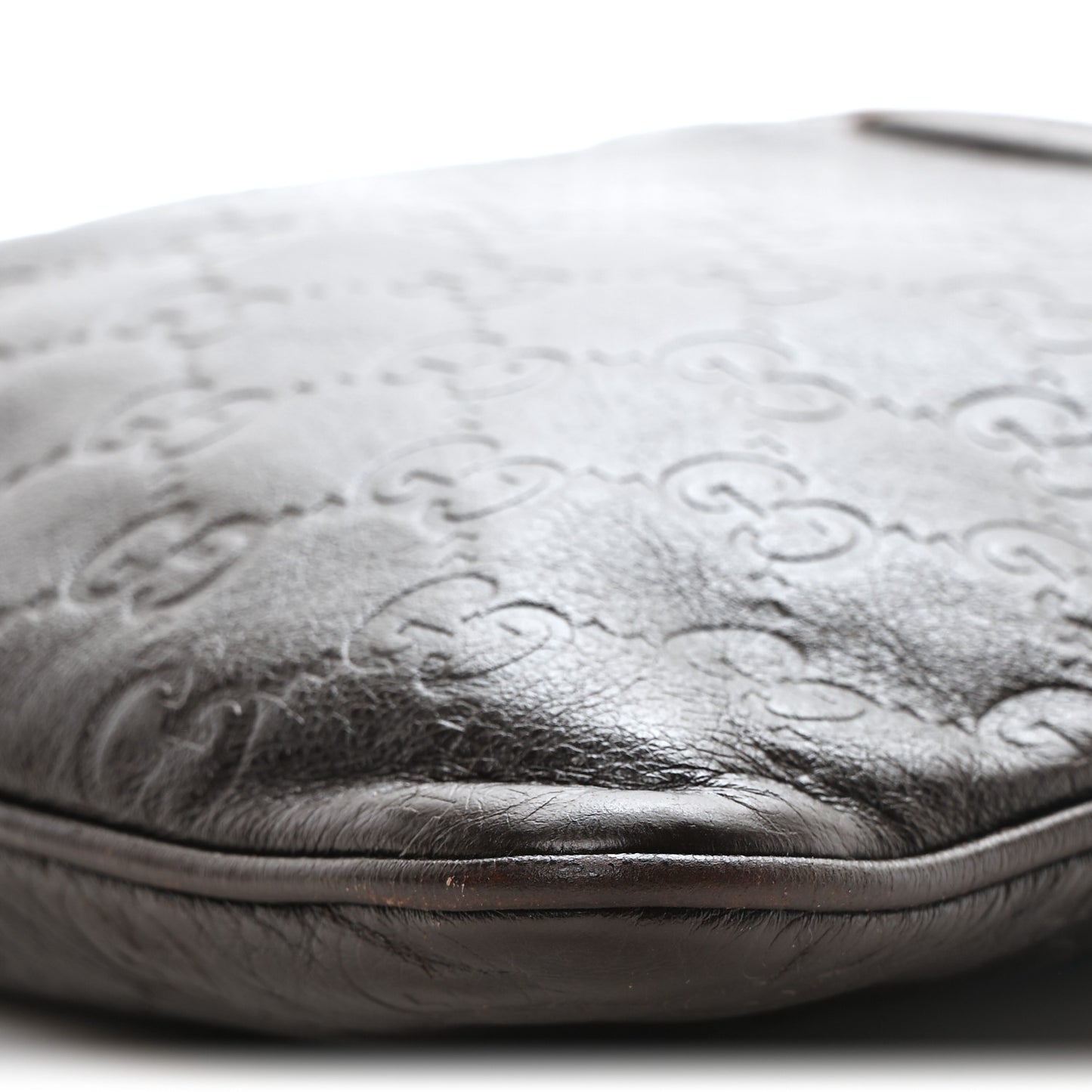 Guccissima Small Flat Messenger Bag Dark Brown