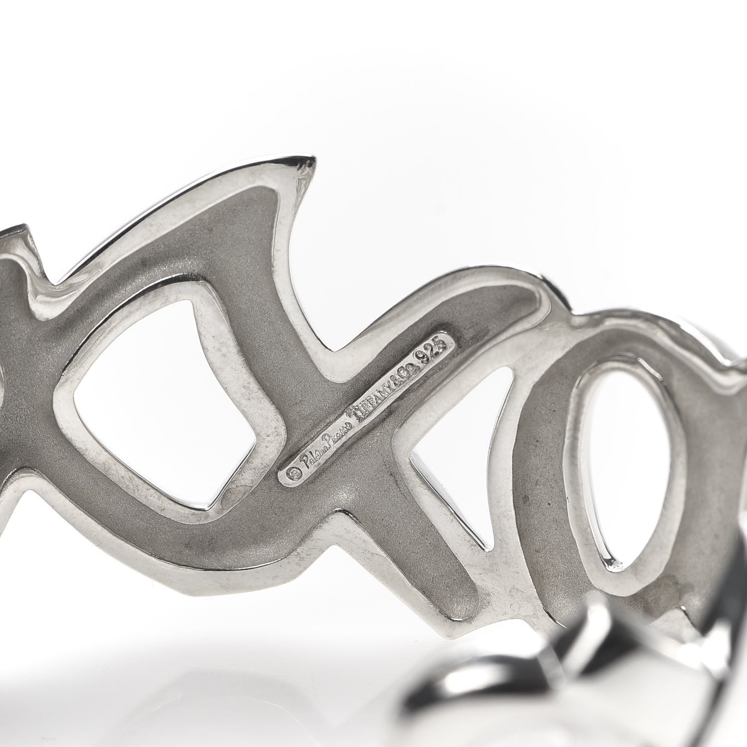 Tiffany Sterling Silver Paloma's Graffiti Love & Kisses Cuff Bracelet 4 of 4