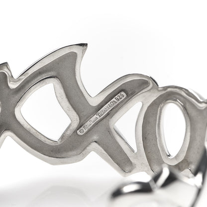 Tiffany Sterling Silver Paloma's Graffiti Love & Kisses Cuff Bracelet 4 of 4