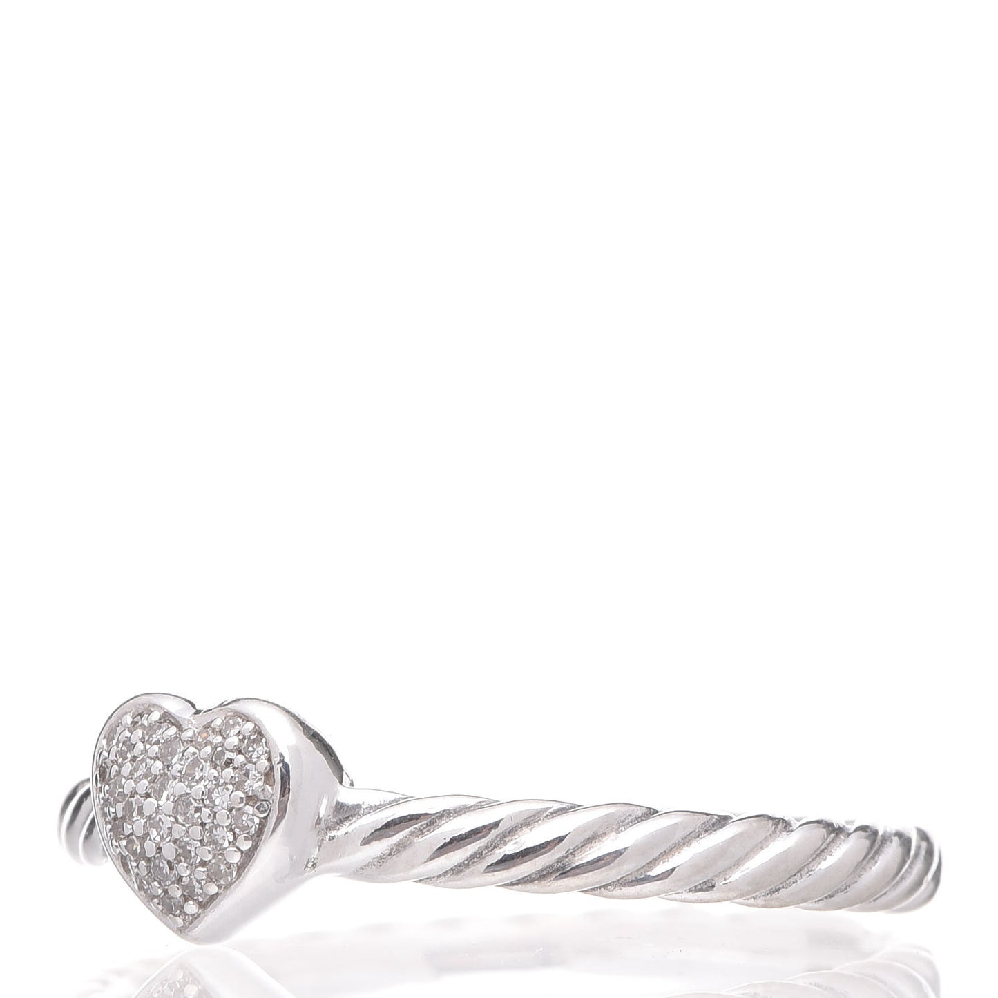 Sterling Silver Diamond Cable Classics Ring 57 8