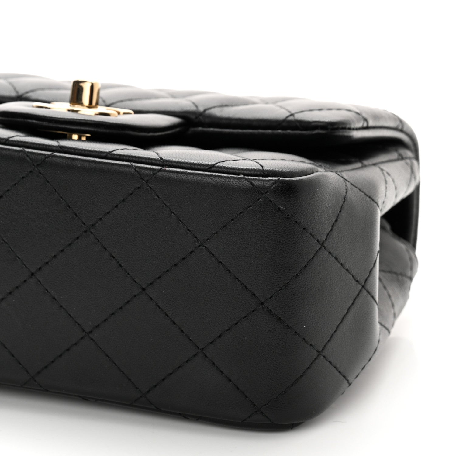 Chanel Lambskin Quilted Mini Square Flap Black 10 of 13