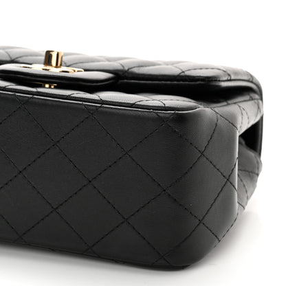 Chanel Lambskin Quilted Mini Square Flap Black 10 of 13