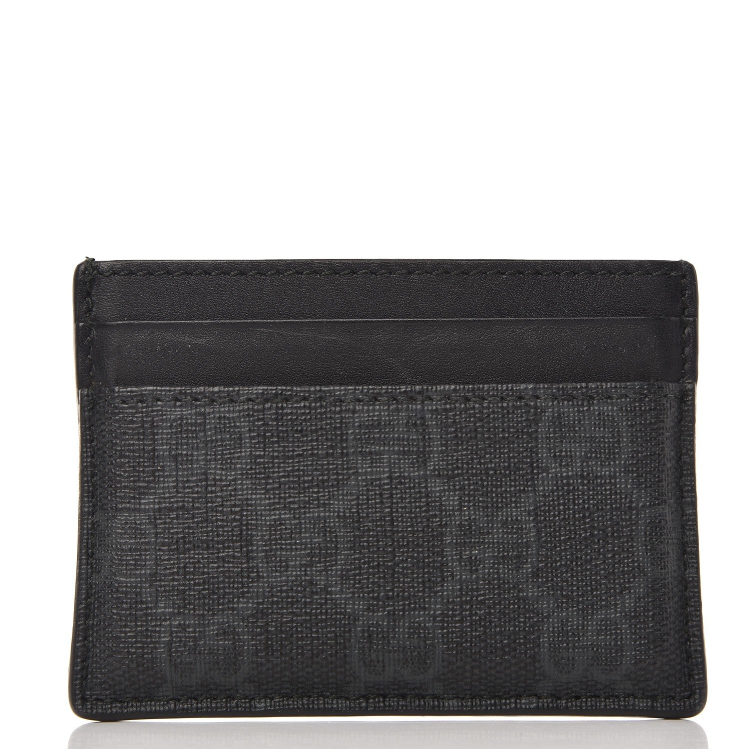 Gucci GG Supreme Monogram Card Holder Black Grey 1 of 6