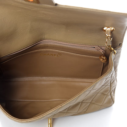 Chanel Lambskin Quilted Medium Single Flap Beige 4 of 9