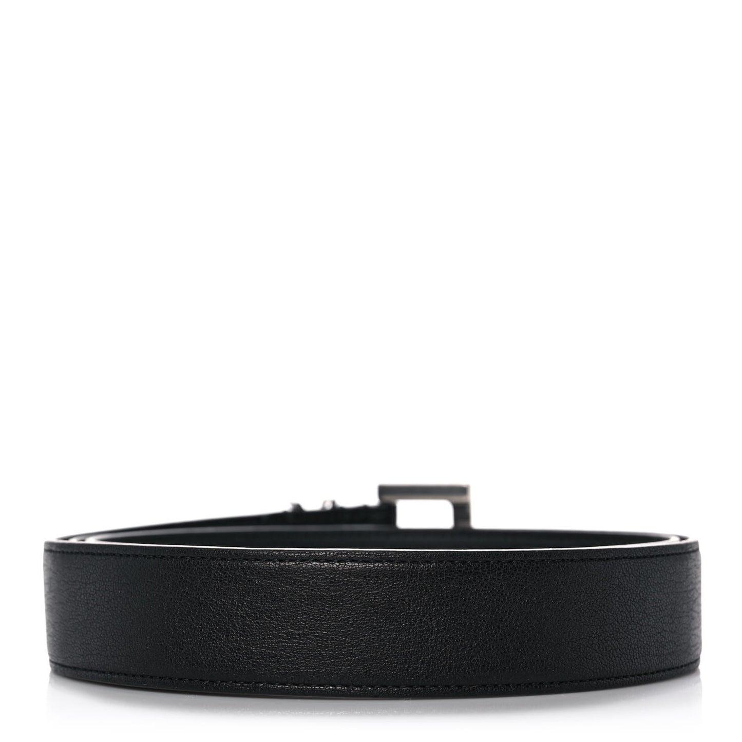 Goatskin Monogram Cassandre Square Buckle Belt 100 40 Black