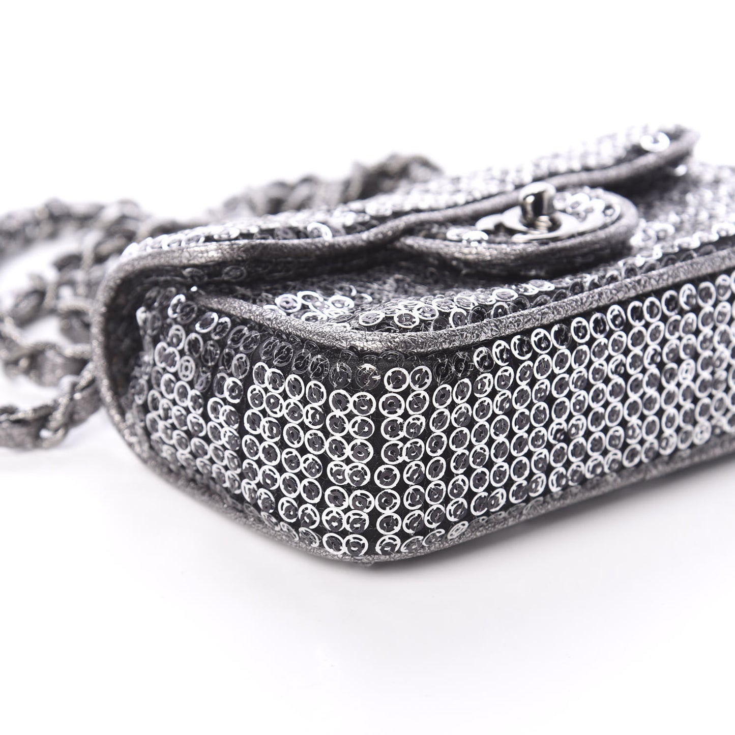 Sequin Micro Flap Dark Silver