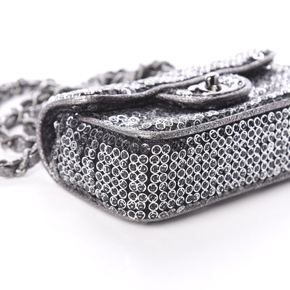 Chanel Sequin Micro Flap Dark Silver 8 of 9