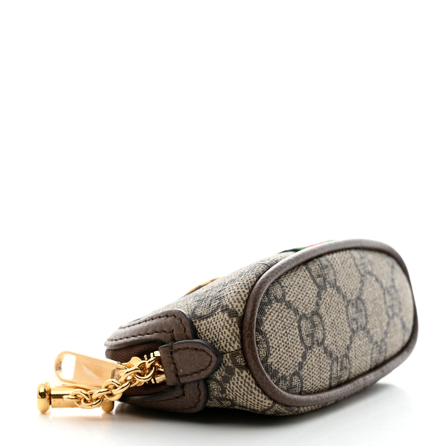 GG Supreme Monogram Web Ophidia Dome Key Pouch Beige New Acero
