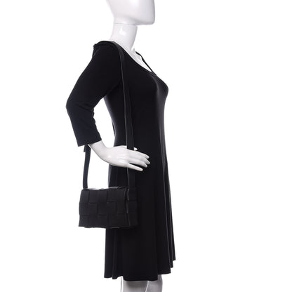 Bottega Veneta Lambskin Maxi Intrecciato Cassette Crossbody Bag Black 2 of 9